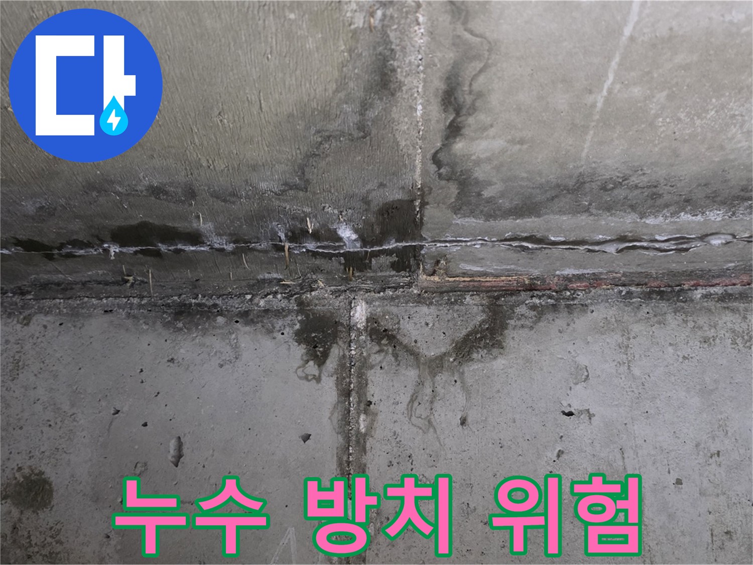 남양주 오남 두산아파트 콘크리트 벽 균열 누수 - 누수 방치 시 위험 경고