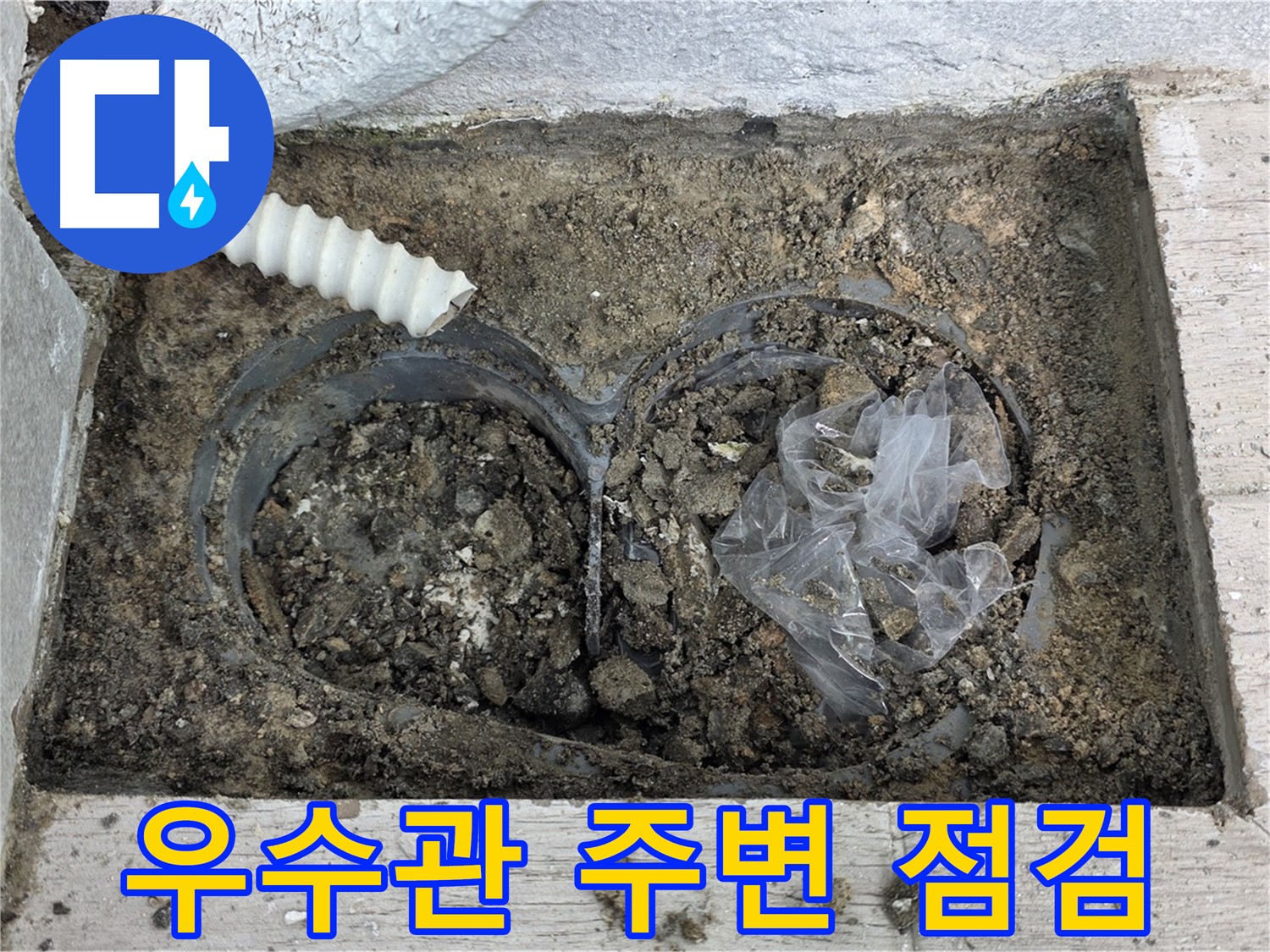 중계3동 청구3차 아파트에서 우수관 주변 정밀 점검을 실시하고 있습니다 - 노원구 누수 전문가의 꼼꼼한 진단!
