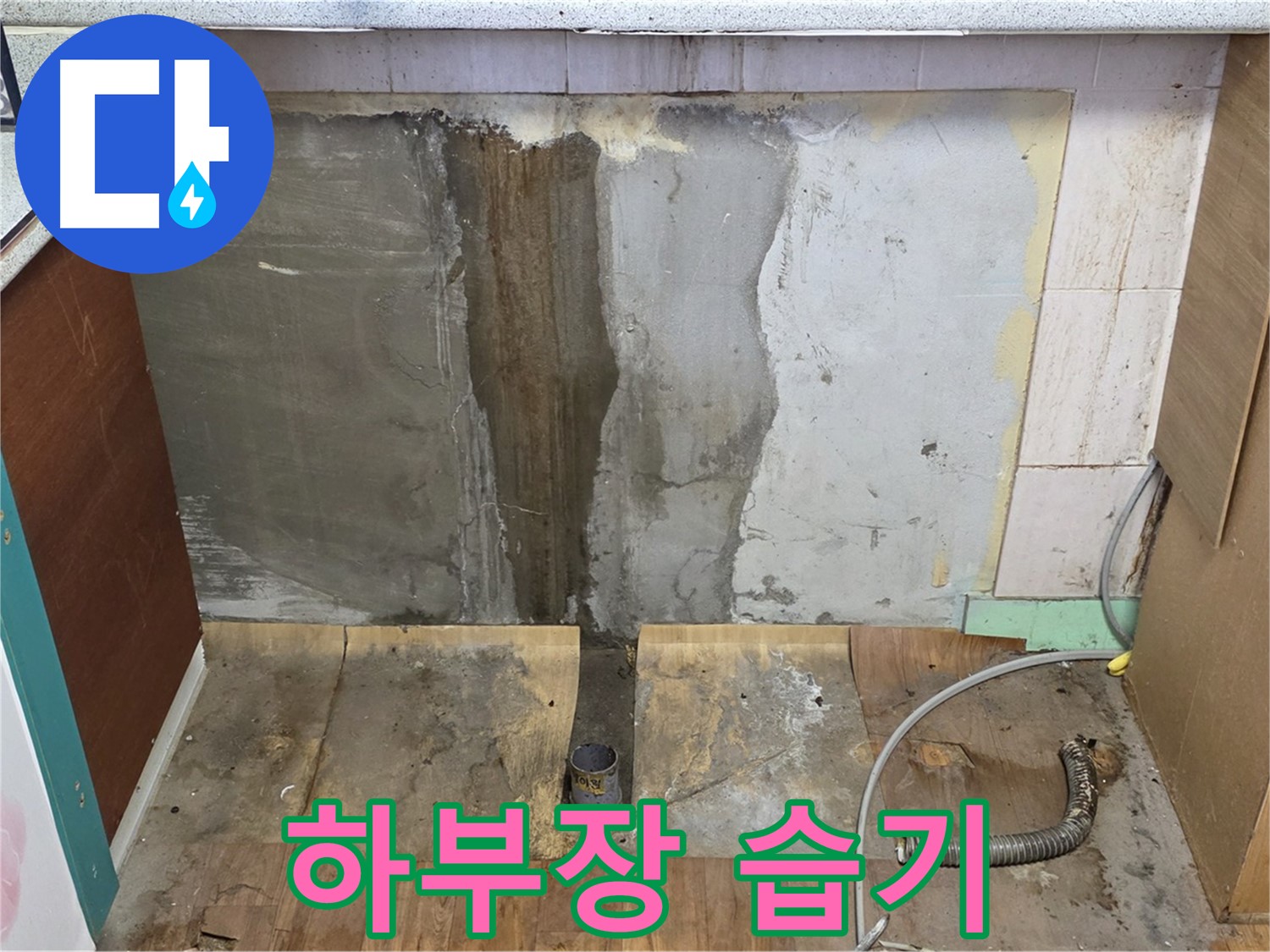 하부장 안쪽 습기 - 습기 찬 하부장 - 곰팡이 주의
