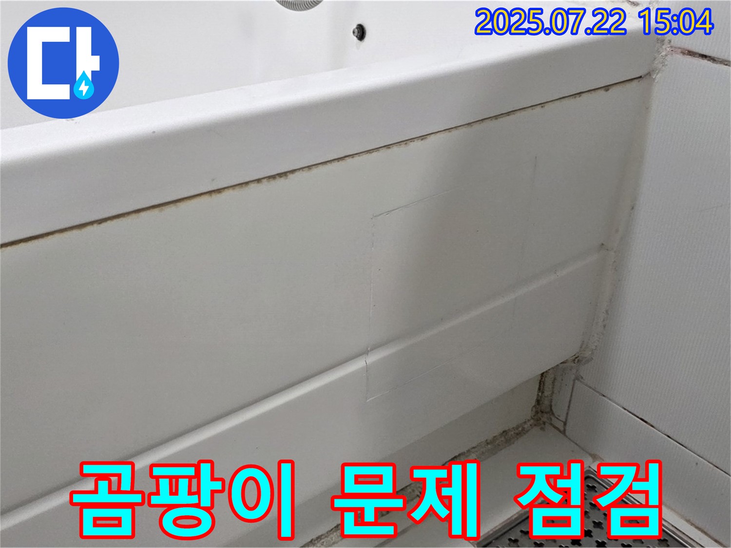 곰팡이 문제 점검 - 고양시 일산서구 가좌동 누수 현장에서 욕조 곰팡이 문제 점검