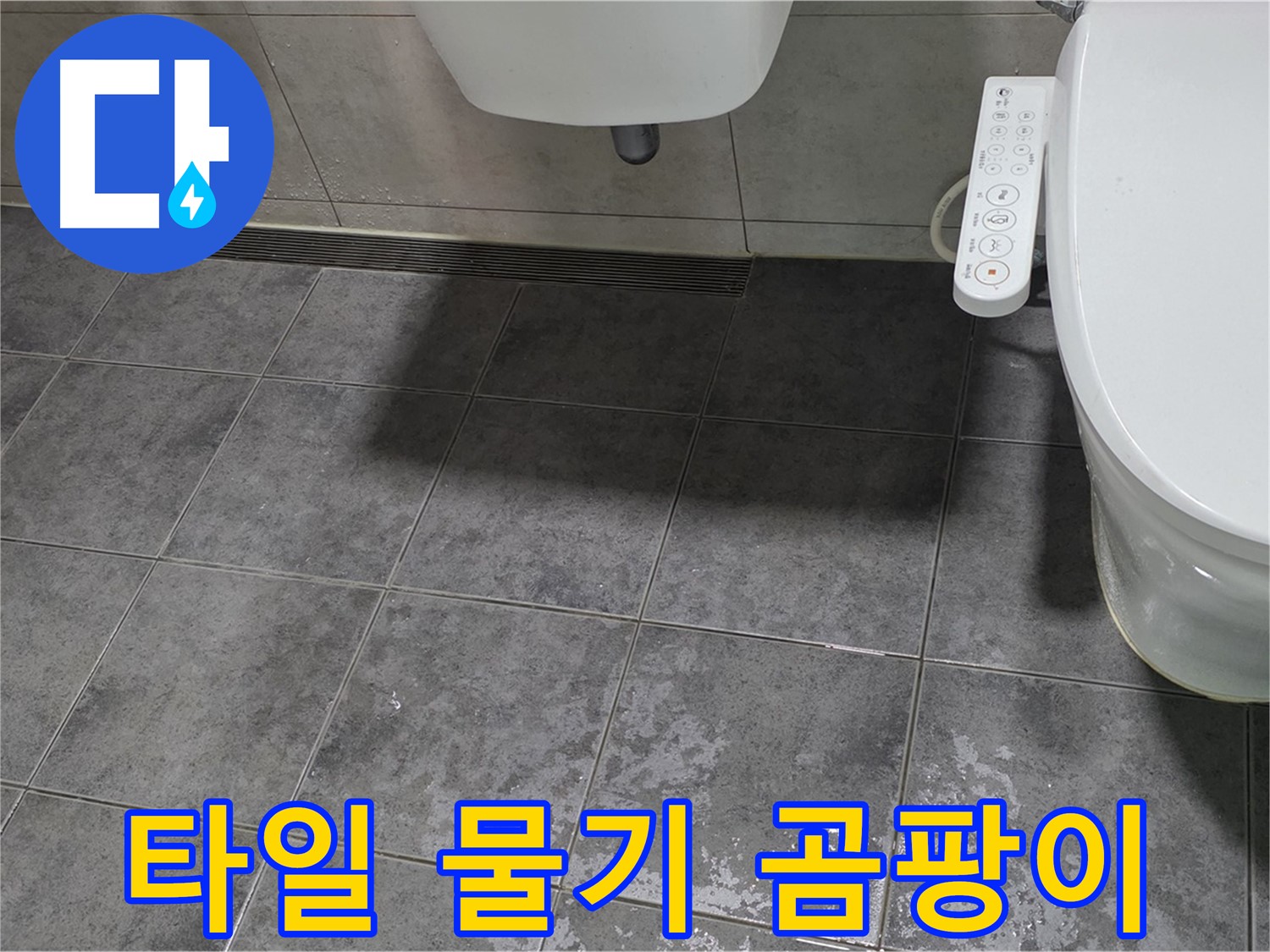 중계동 라이프청구신동아 - 변기 주변 타일 물기 - 곰팡이 꽃 피기 전 해결
