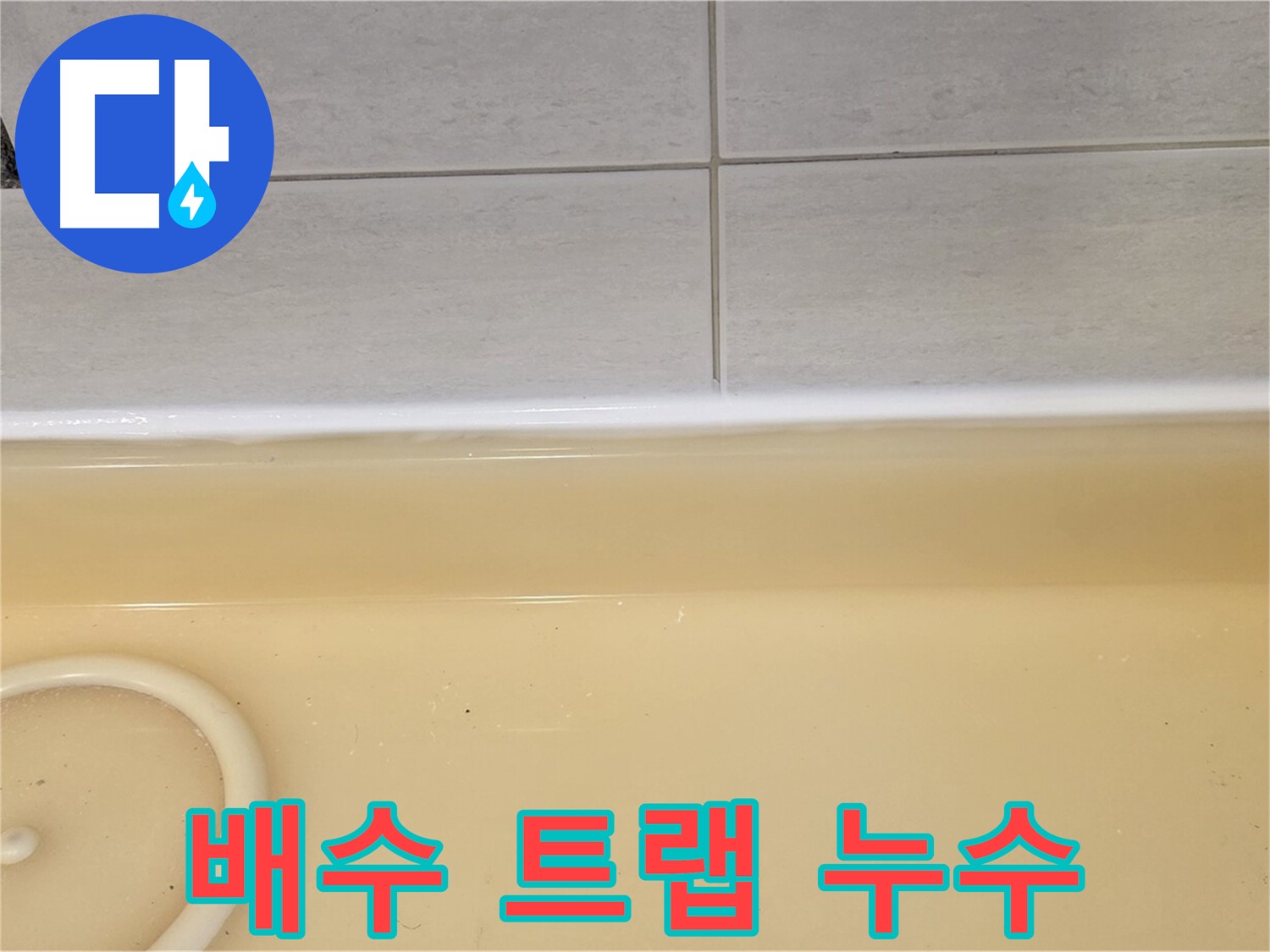 과천시 문원동 욕조 배수 트랩 누수 - 누수탐지 전문 업체에서 누수 부위를 확인하고 있습니다.