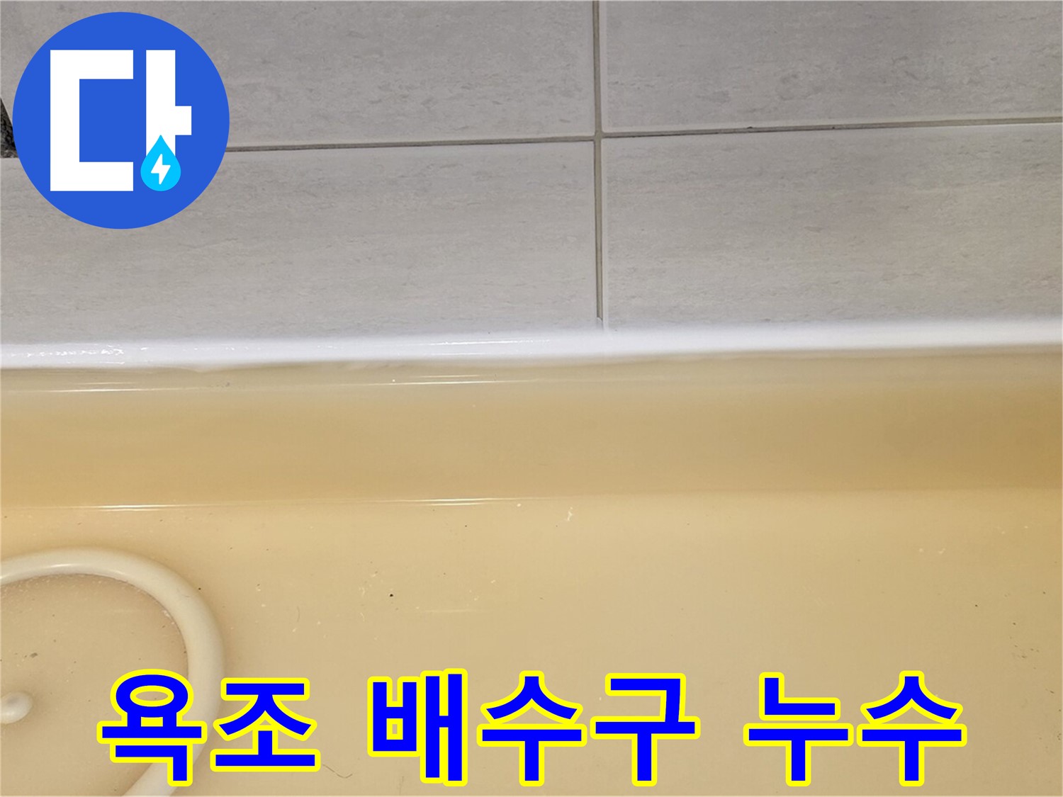 과천시 문원동 욕조 배수구 주변 누수 - 누수탐지 전문 업체에서 촬영한 누수 의심 부위 사진