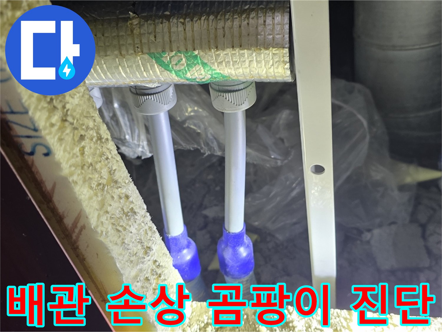 삼숭동 누수 진단 - 배관 주변 백시멘트 손상 및 곰팡이 발생 환경으로 인한 누수 위험도 진단