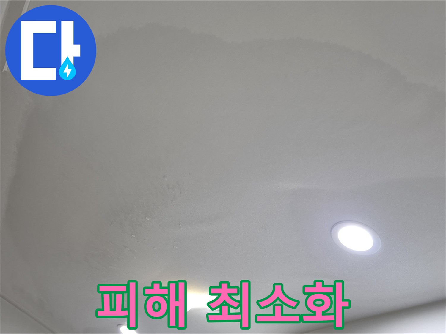 양주 아파트 누수 - 젖은 천장 - 피해 최소화