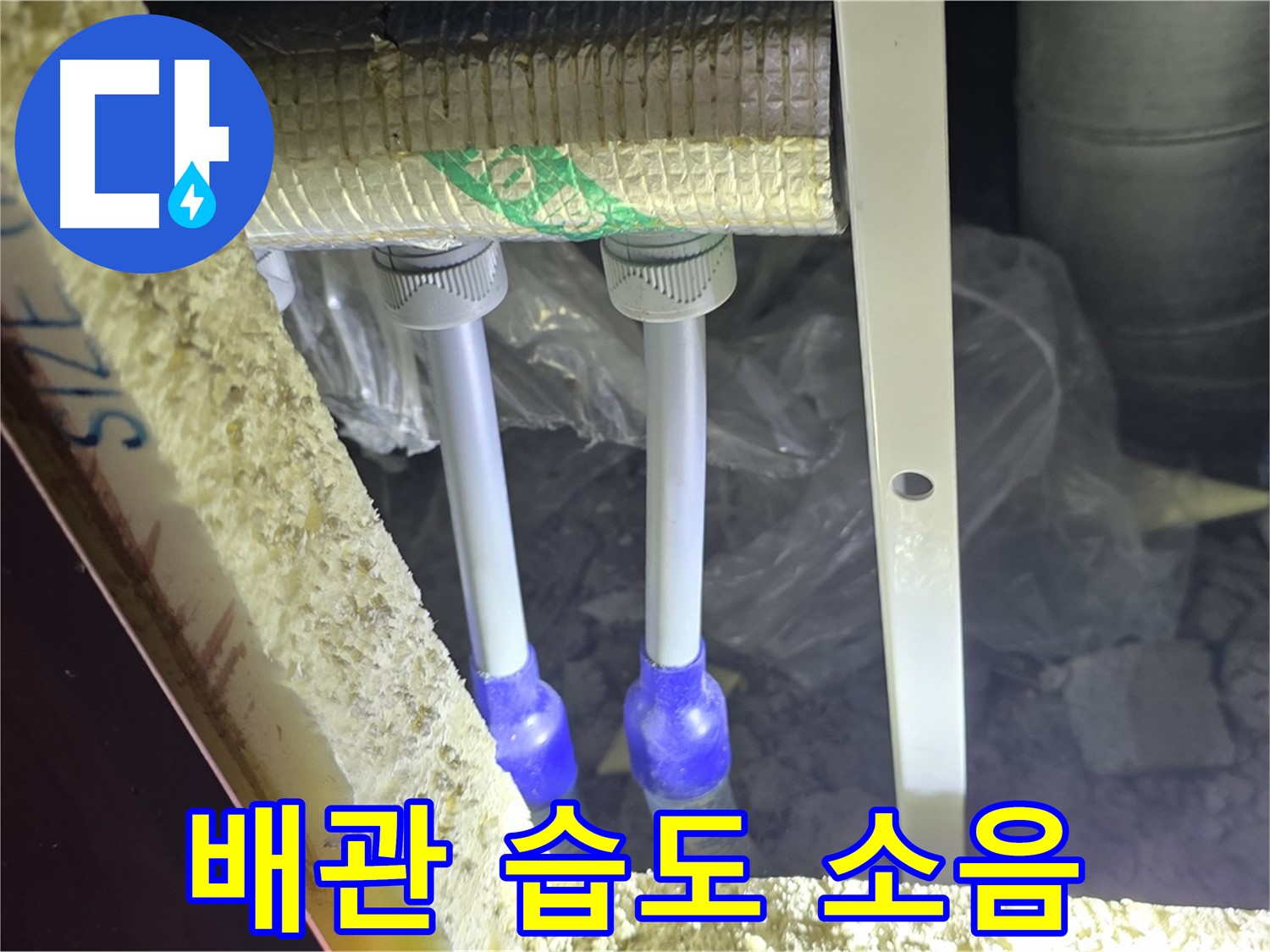 양주 자이 아파트 누수 - 배관 연결 부위 주변 습도 변화 및 누수 발생 소음 청취
