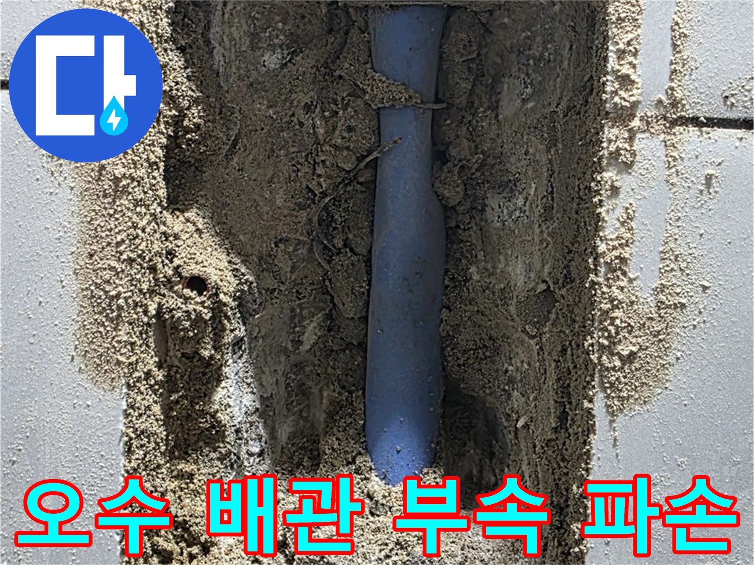 금곡동 누수 - 오수 배관 부속 파손 누수