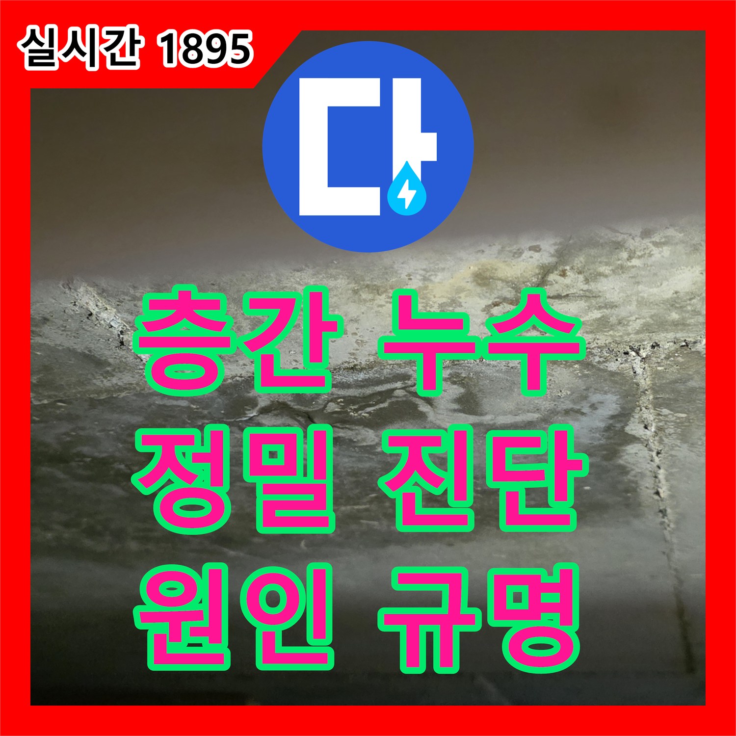 하이파크3로 누수탐지전문가, 아파트 층간 화장실 누수 정밀 진단