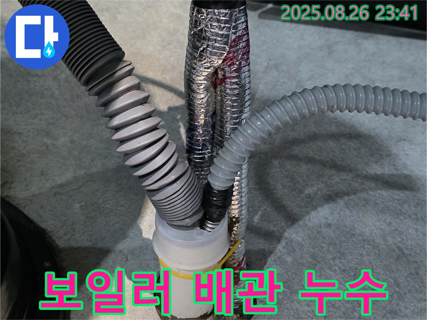 김포 대곶면 누수 현장 - 보일러 배관 누수를 신속하게 해결하고 있습니다.