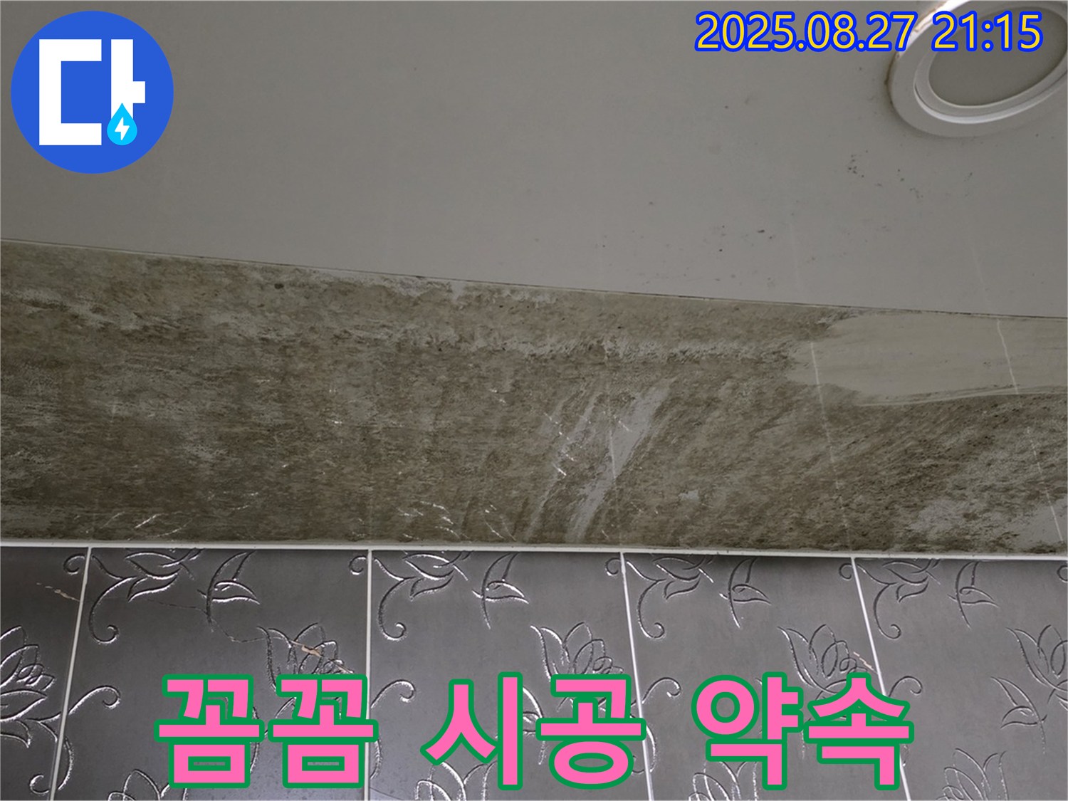 분당 누수 업체 - 운중동 산운마을 아파트, 곰팡이 핀 천장 누수, 꼼꼼한 시공으로 고객님의 만족을 약속드립니다.