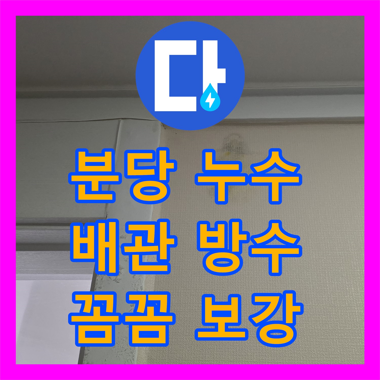 분당 누수탐지전문업체, 오수 배관 방수 꼼꼼 보강 시공으로 해결