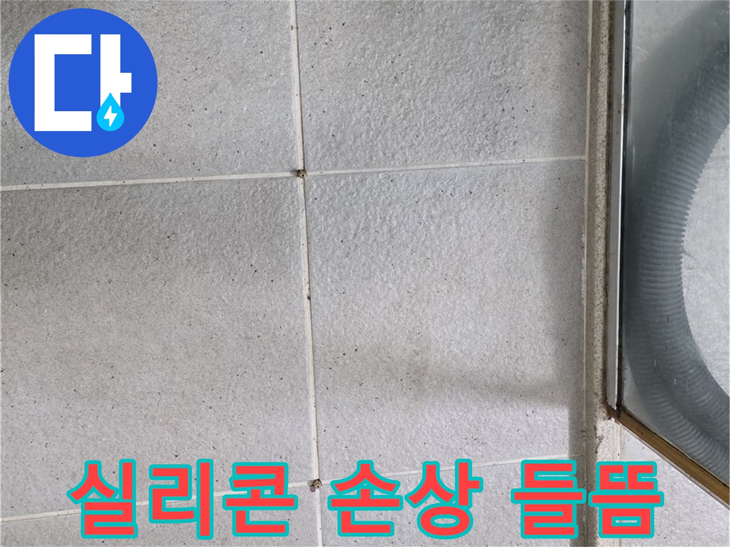 분당 운중동 욕실 - 샤워 파티션 하단 실리콘 손상과 들뜸은 누수의 주요 원인 중 하나입니다.
