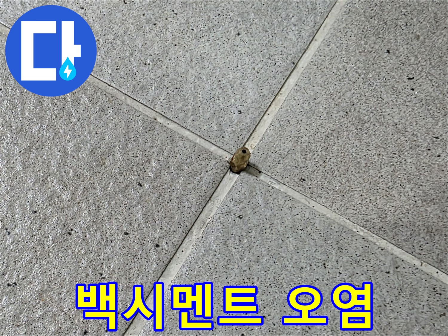 성남 분당 산운로 아파트 - 백시멘트 오염은 누수의 흔적일 수 있습니다.