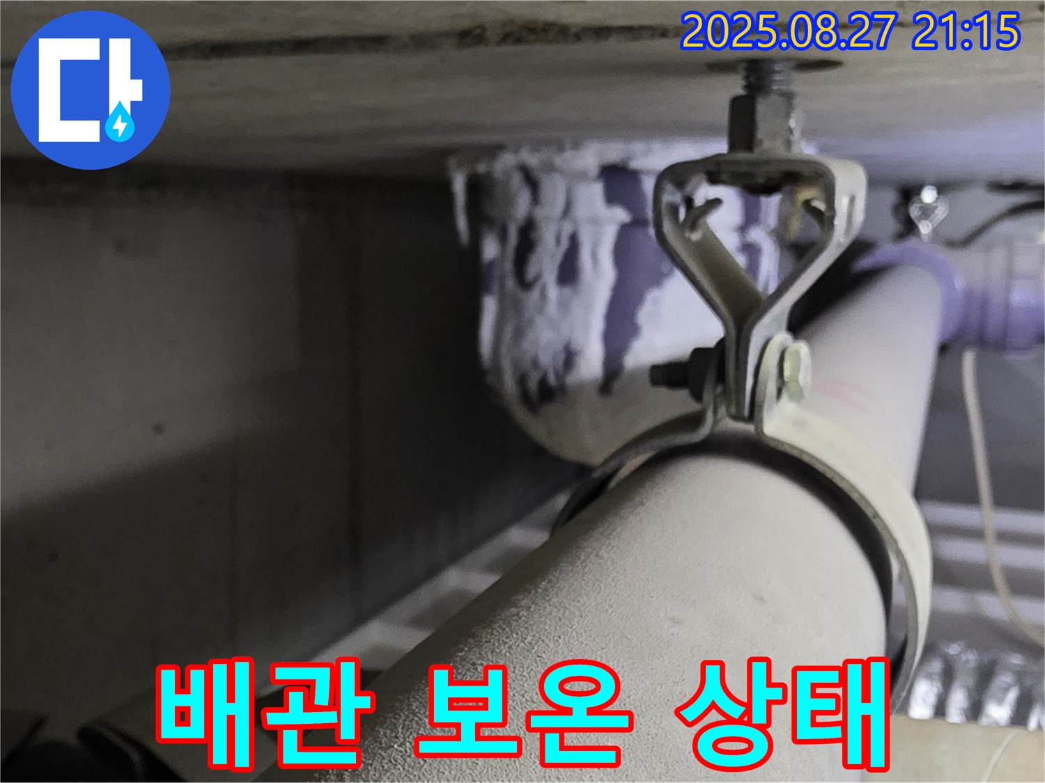 성남 분당 운중동 산운마을 아파트 배관 보온 상태 - 누수탐지 전문가가 꼼꼼하게 확인합니다.