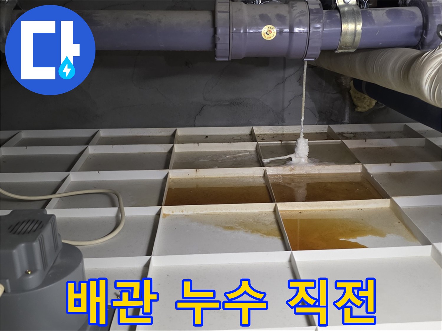 성남시 분당구 운중동 산운마을 601동 배관 누수 직전 상황 - 꼼꼼한 점검으로 큰 피해를 막을 수 있습니다.