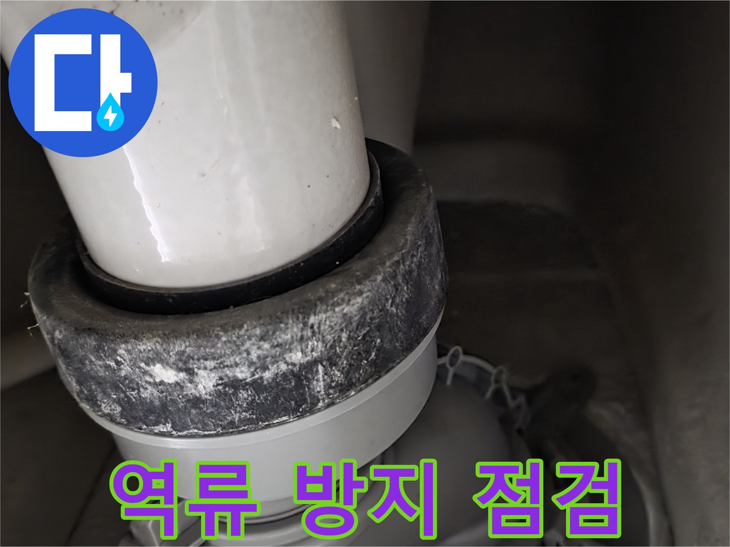성남시 분당구 운중동 산운마을 변기 누수 - 오물 역류 방지를 위한 배관 점검