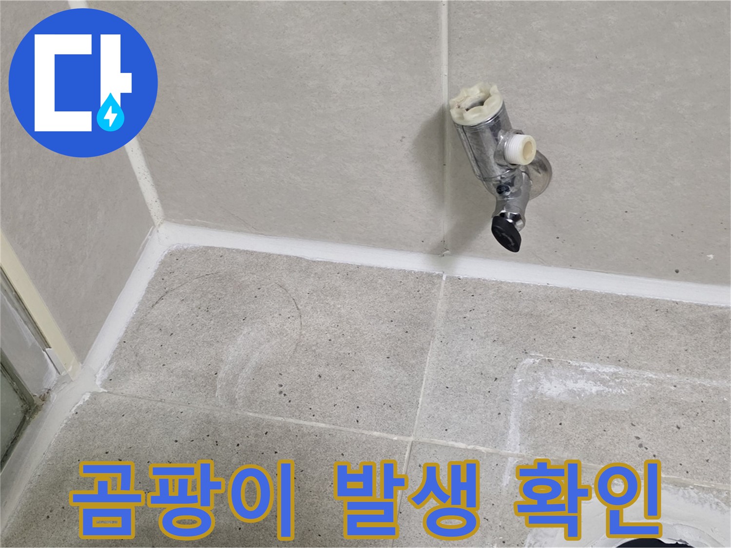 운중동 산운마을 샤워 수전 누수 - 벽면 곰팡이 발생 여부 확인!