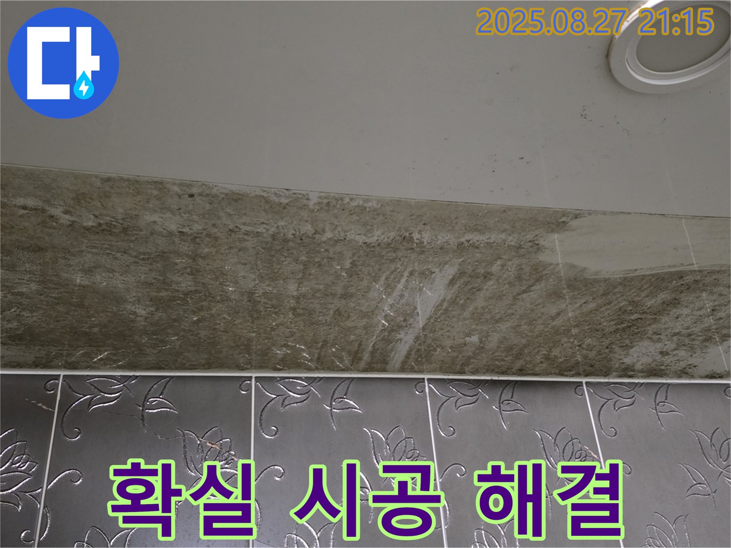 운중동 산운마을 아파트 - 곰팡이 핀 천장 누수, 확실한 시공으로 누수 문제를 해결합니다.