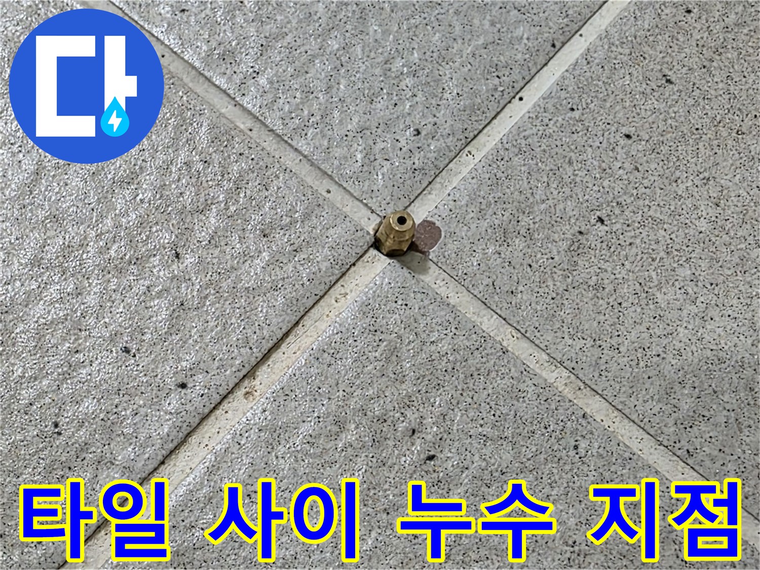 타일 사이에서 발견된 누수 지점 - 베테랑 기술자가 꼼꼼하게 확인합니다.
