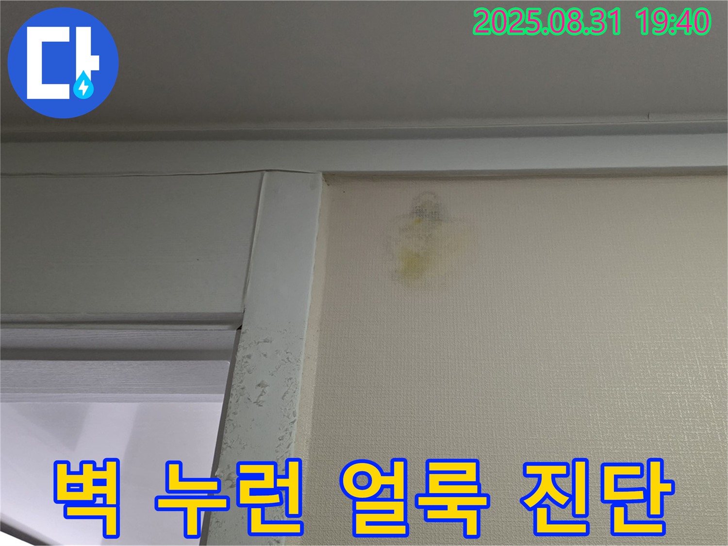 벽 누런 얼룩 진단 - 분당 금곡동 누수 - 꼼꼼한 해결