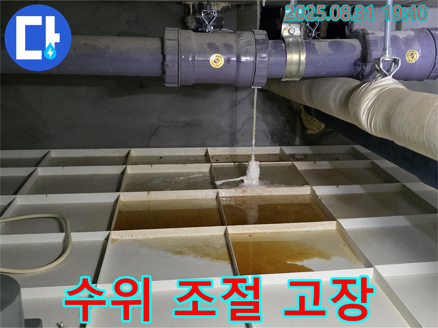 분당 산운로 누수 - 물탱크 수위 조절 장치 고장으로 누수 발생 - 간단한 수리로 해결 가능합니다.