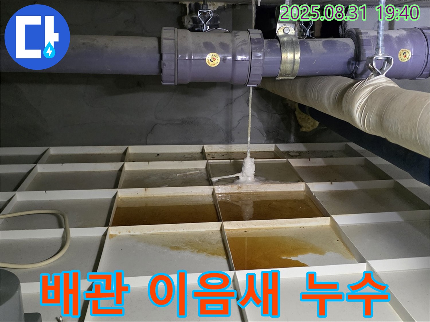 분당구 산운동 누수 - 배관 이음새 문제로 누수 발생 - 꼼꼼한 점검이 필요합니다.
