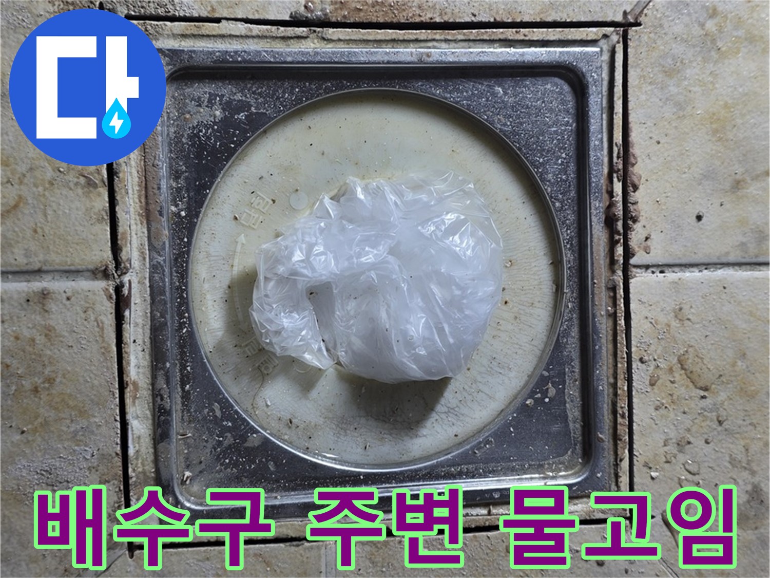 욕실 배수구 주변 물고임 - 물고임 현상으로 인한 누수 가능성 진단