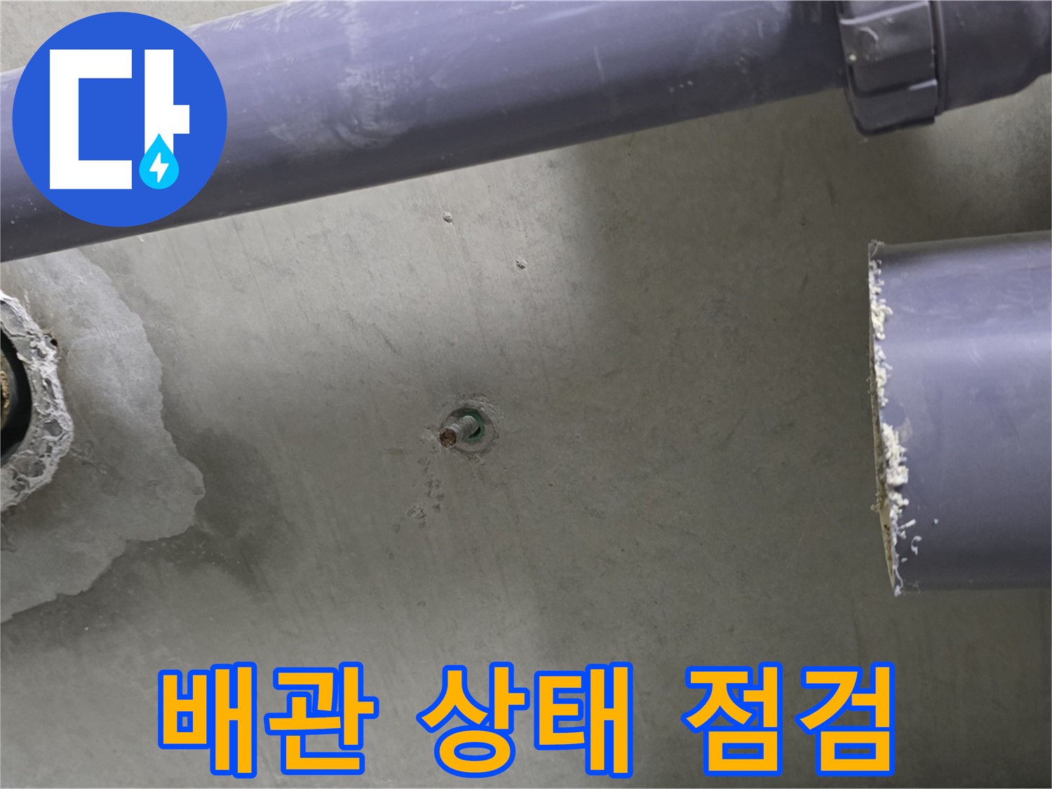 분당 운중동 산운마을 6단지 아파트 누수 현장에서 배관 상태를 꼼꼼하게 점검하는 모습 - 꼼꼼한 점검만이 누수 예방의 지름길입니다.