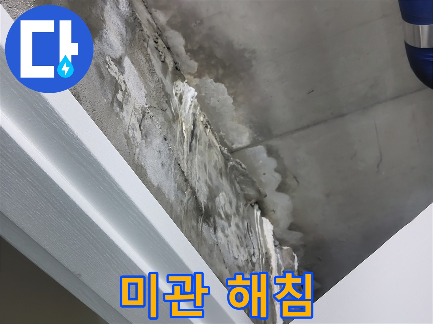분당 운중동 산운마을 - 콘크리트 누수 - 석회수 - 건물 미관 해침