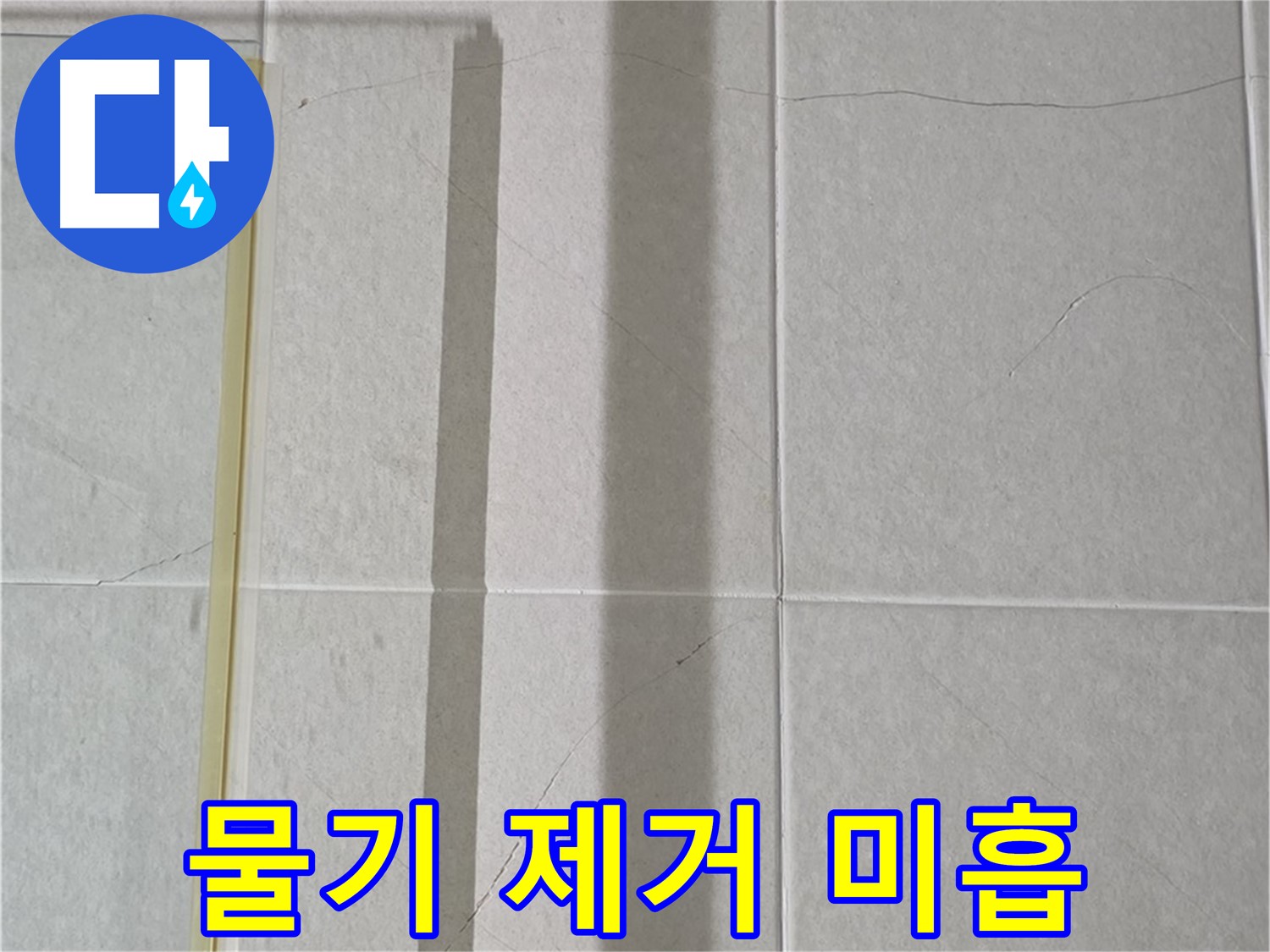 분당 운중동 샤워부스 - 벽면 타일 틈새 누수, 샤워기 사용 후 물기 제거 미흡으로 인한 문제