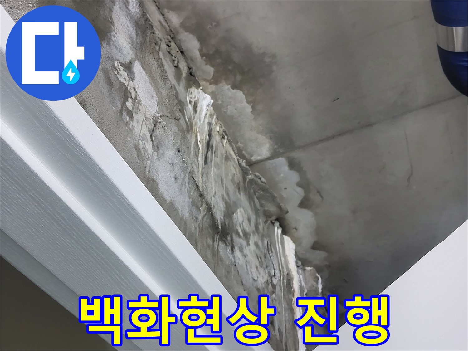 분당 운중동 - 콘크리트 누수 - 백화현상 진행 중 - 초기 대응 중요