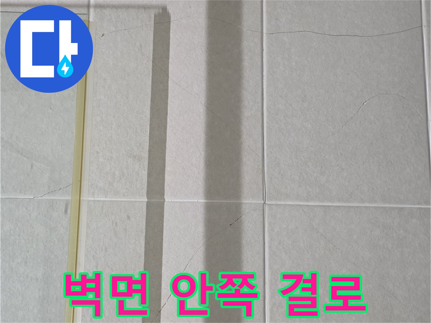 분당구 운중동 샤워부스 - 벽면 타일 틈새 누수, 벽면 안쪽 결로 현상 발생