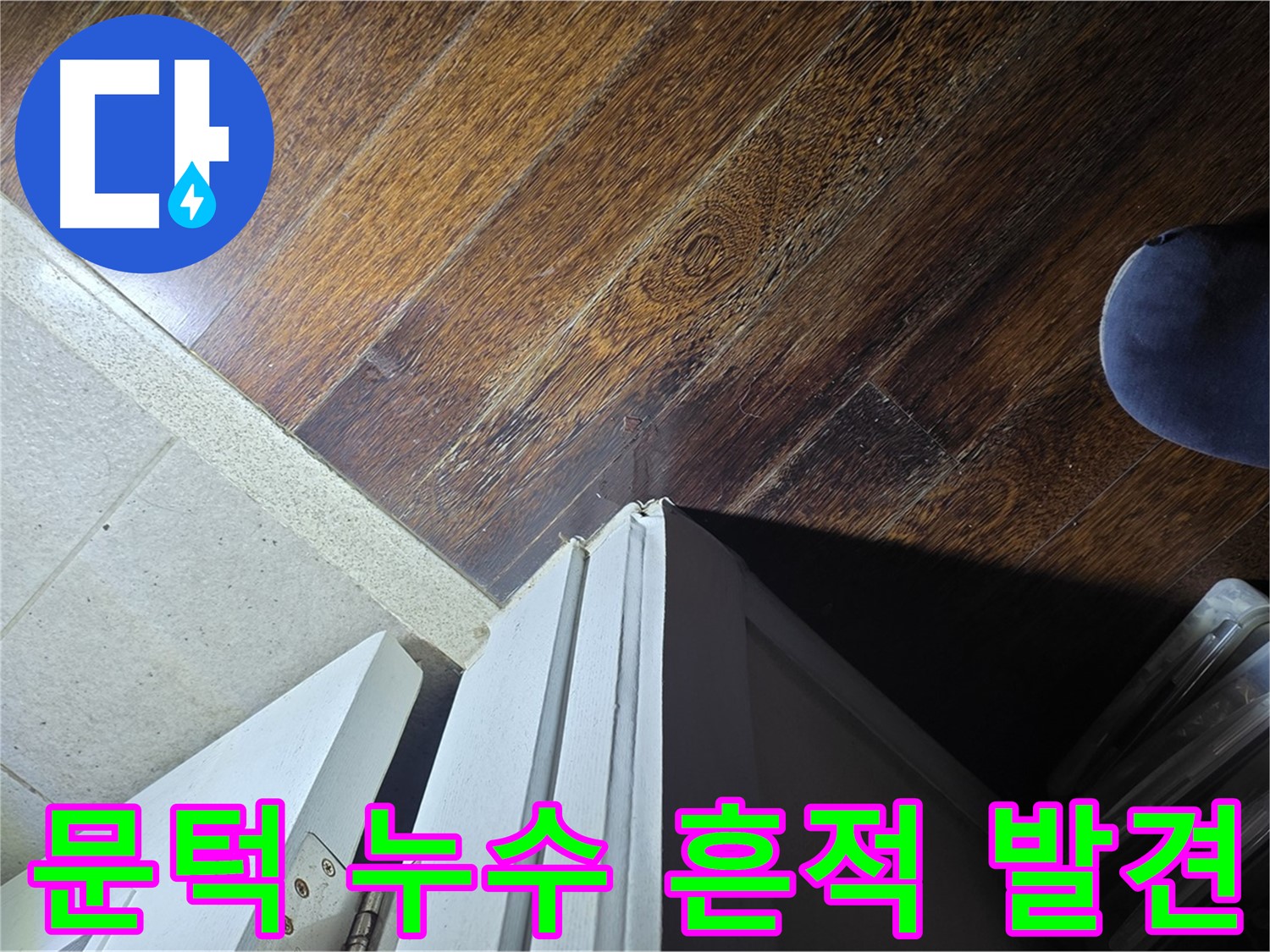성남 분당 아파트 누수 - 문턱 주변 누수 흔적 발견 및 초기 진단