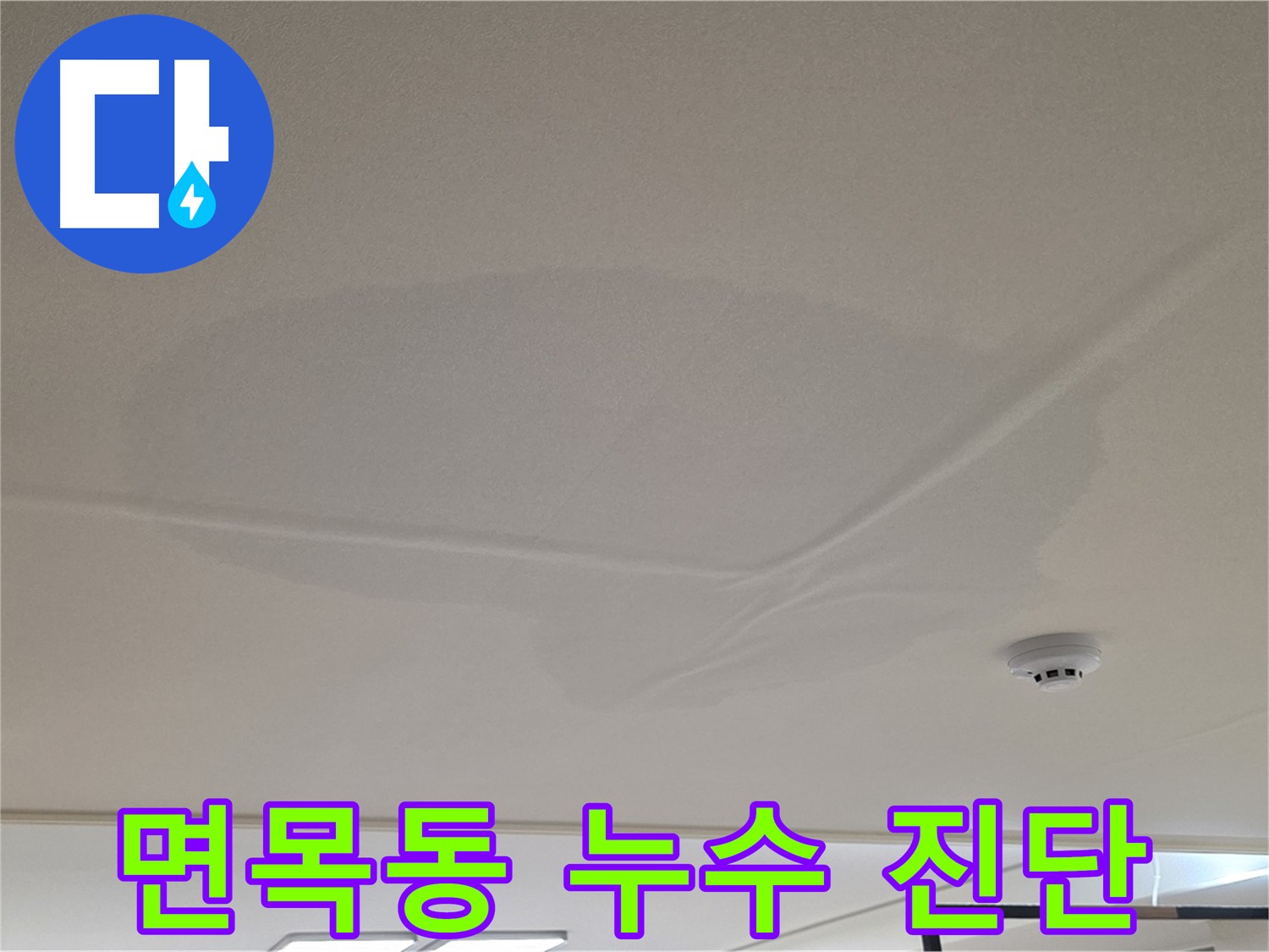 면목동 아파트 천장 누수 - 넓은 물 얼룩 - 긴급 누수 진단