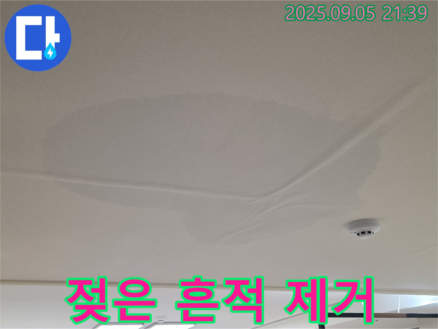 사가정 아파트 누수 - 천장 젖은 흔적 제거, 깨끗한 천장
