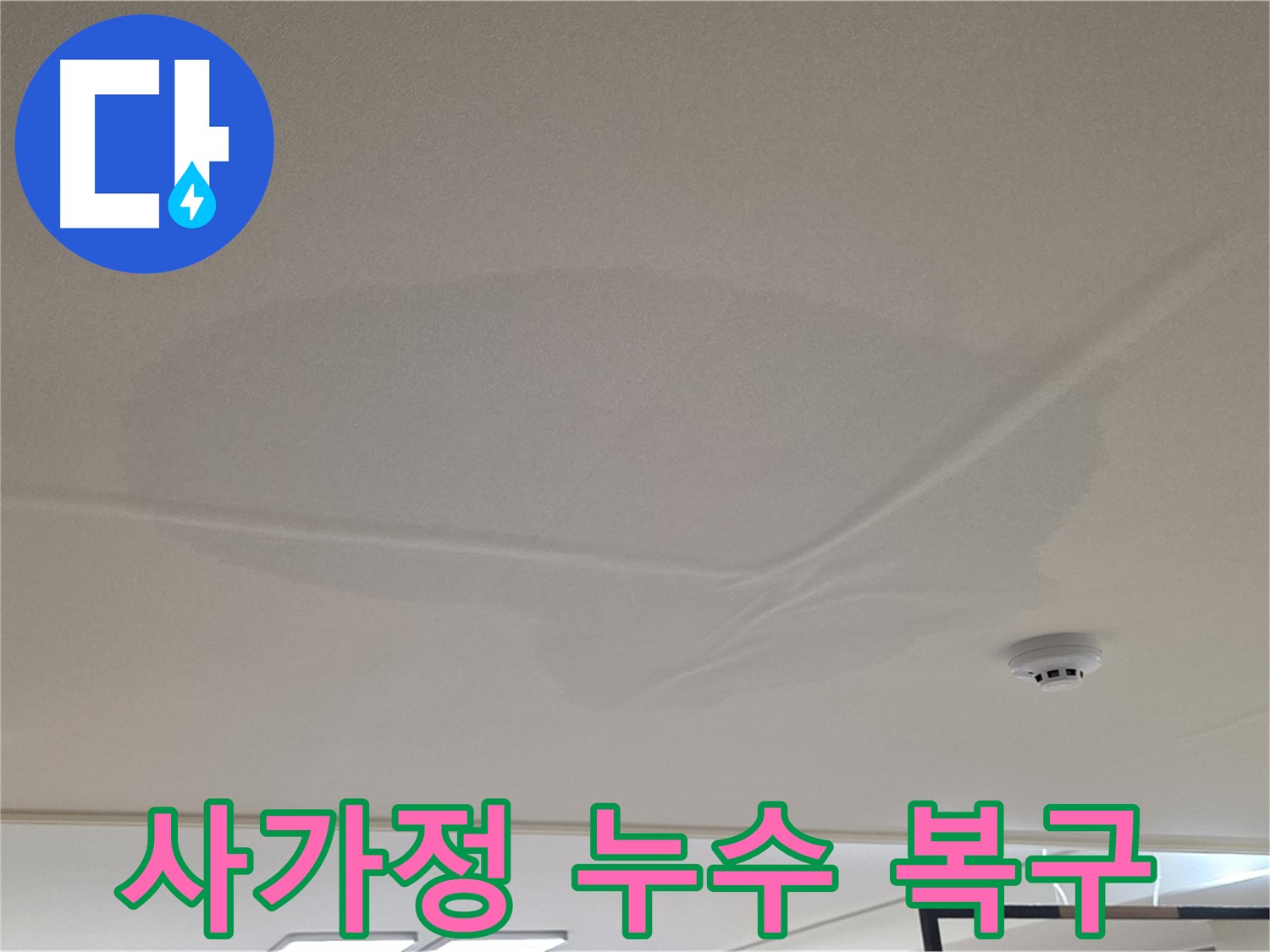 사가정 아파트 천장 누수 - 넓은 물 얼룩 - 완벽 복구 및 재발 방지
