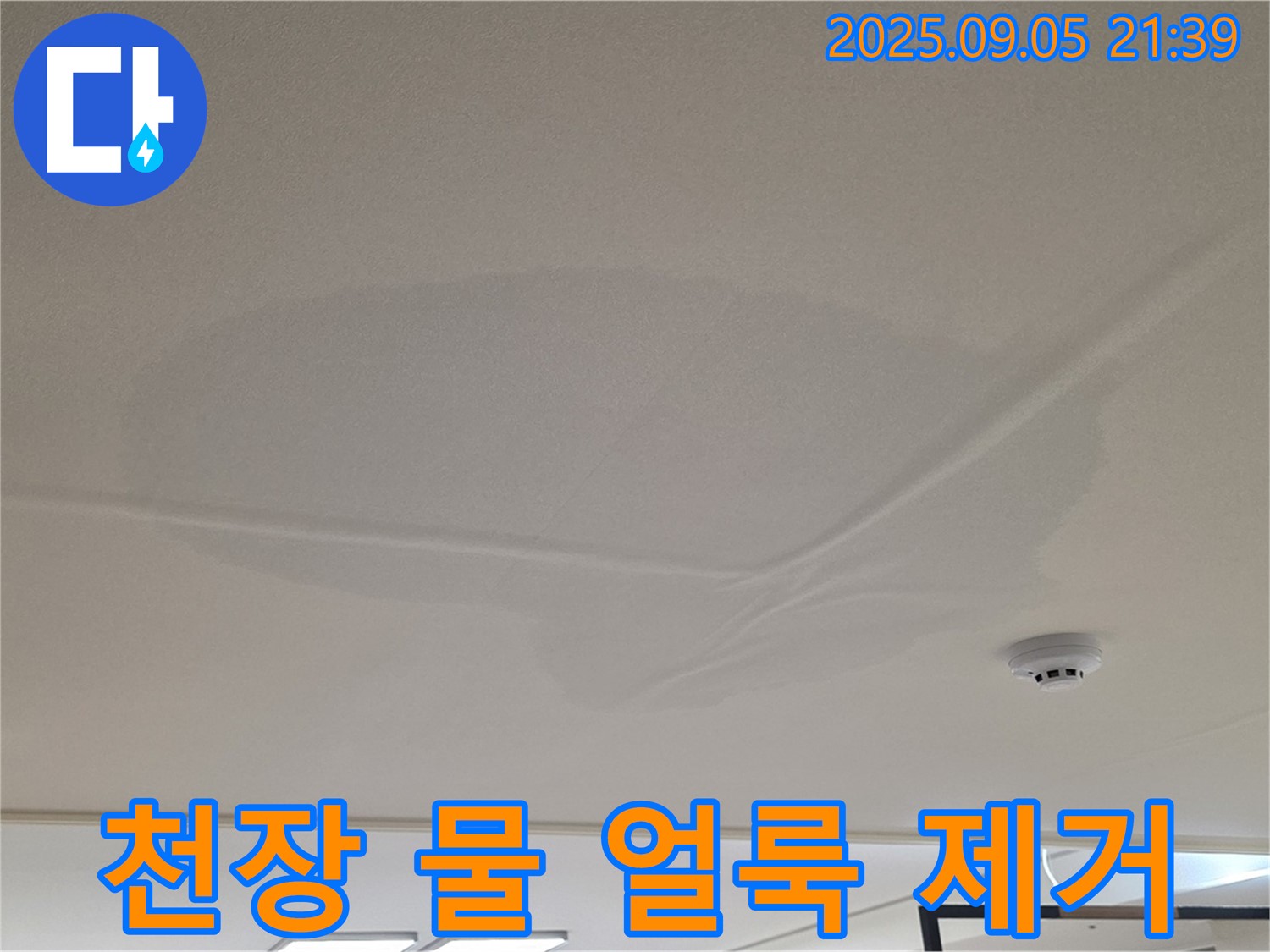 중랑구 면목동 아파트 누수 - 천장 물 얼룩 제거, 깨끗한 천장