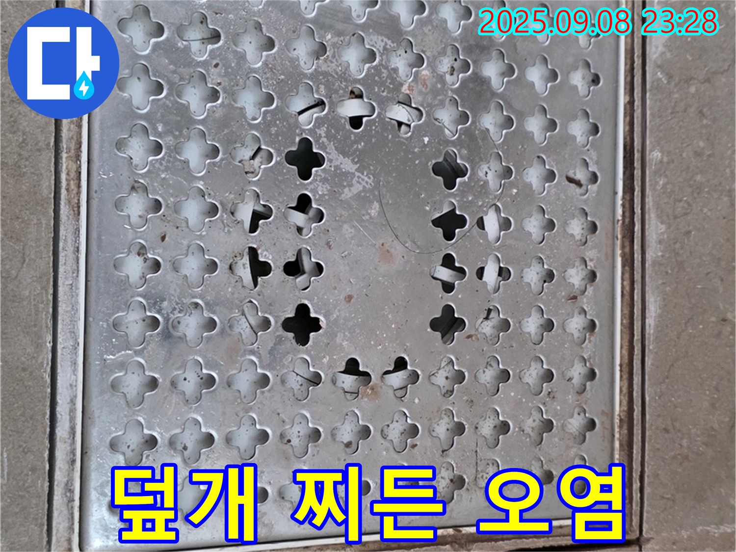 포천 일동 아파트 - 배수구 덮개 - 덮개 오염! 찌든 때! 아무리 청소해도 안 지워져?!