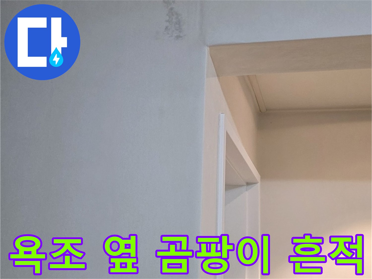 포천시 일동면 기산리 아파트 욕조 옆 벽면 곰팡이 흔적 - 과거 누수 가능성 진단