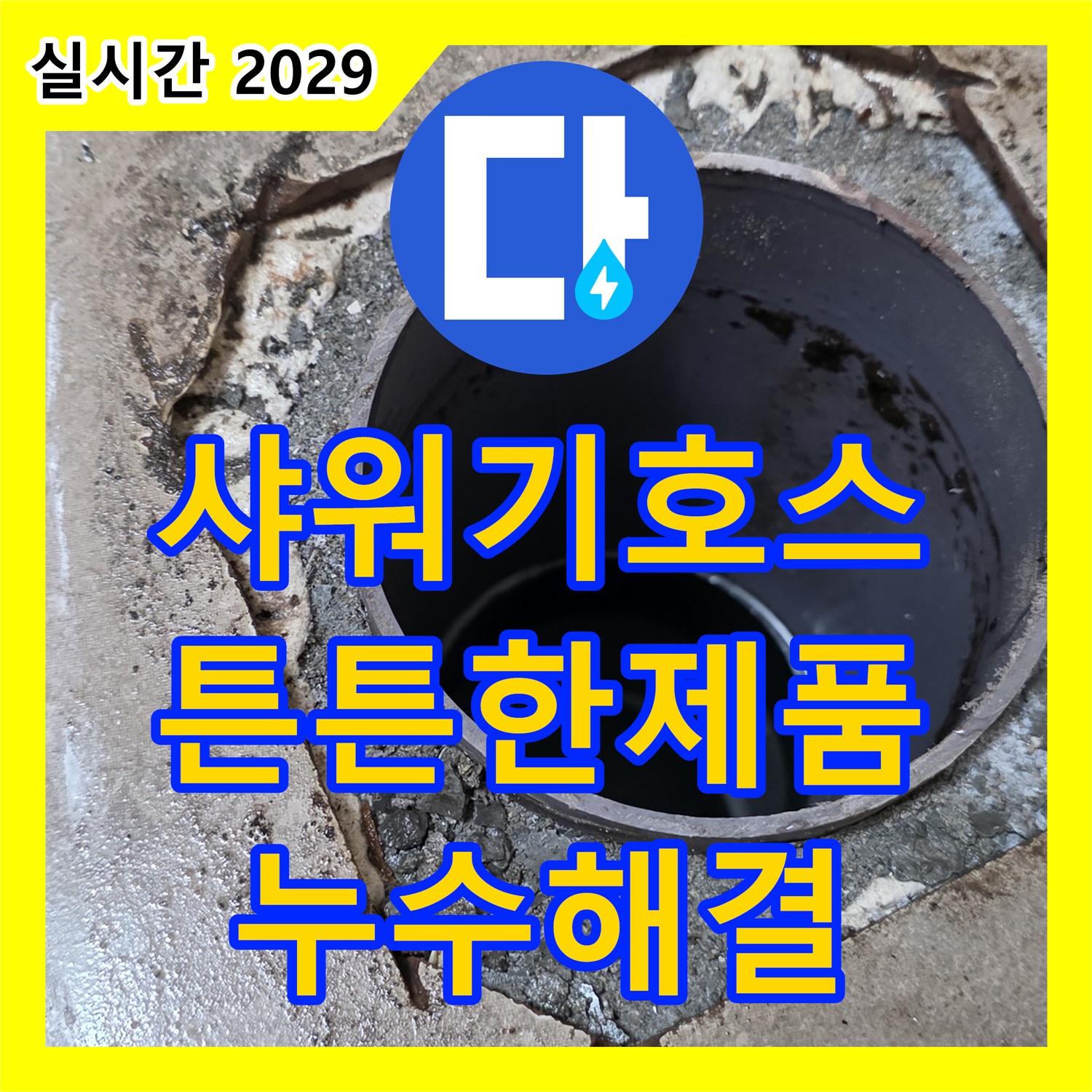 포천시 일동면, 누수설비업체 - 낡은 샤워기 호스, 튼튼한 새 제품으로 교체하고 누수까지 완벽하게 해결