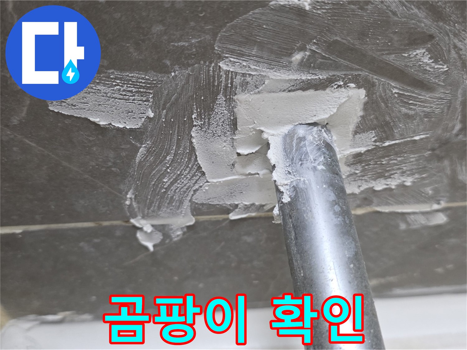 백시멘트 제거 후 곰팡이 - 철저한 제거