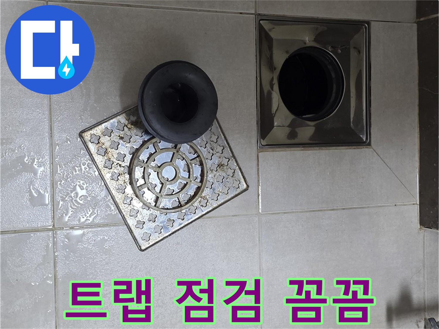 양주 옥정 율정마을 아파트 욕실 누수 해결 - 배수구 트랩 점검으로 문제 해결 시작