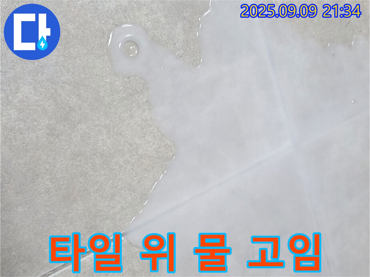 양주 옥정 율정마을 아파트 타일 위 물 고임 - 정직 견적, 투명 과정