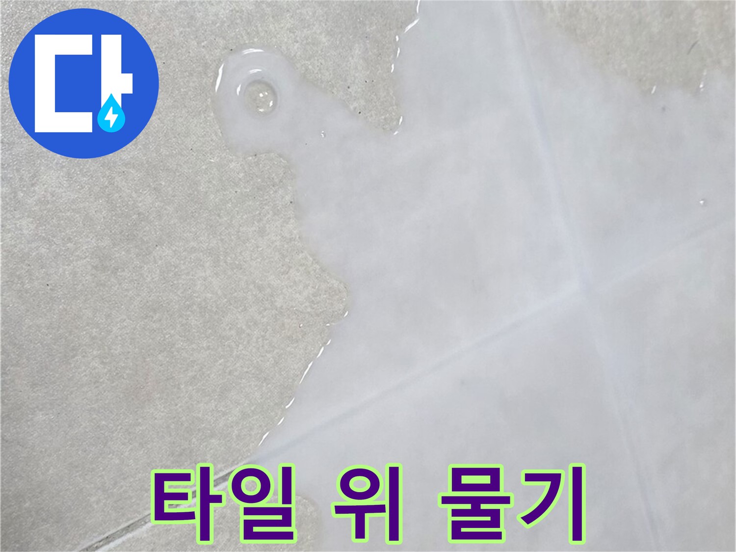 옥정 율정마을 아파트 타일 위 물기 - 누수 초기 점검으로 문제 해결