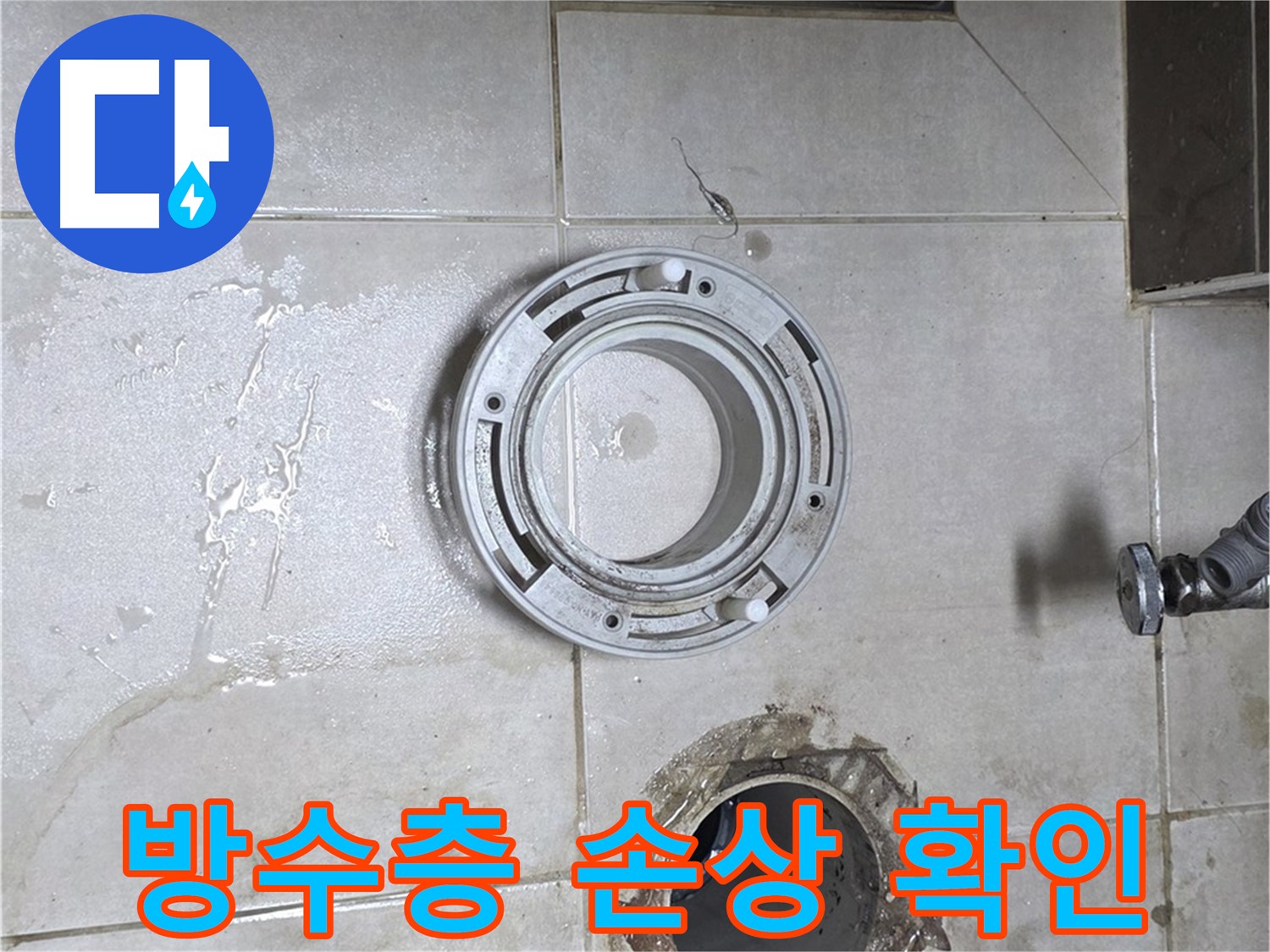 옥정동 율정마을 아파트 변기 하수구 주변 - 방수층 손상 여부 꼼꼼하게 확인