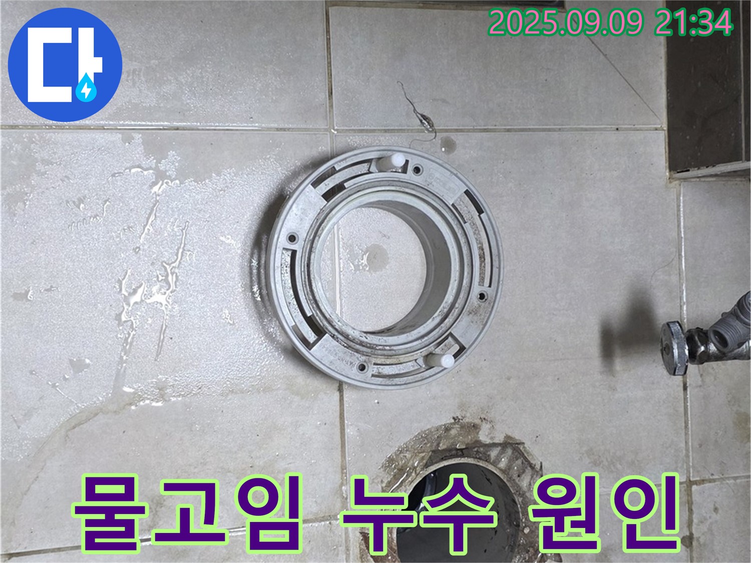 옥정동 율정마을 아파트 욕실 배수구 주변 물고임 현상 및 누수 원인 해결