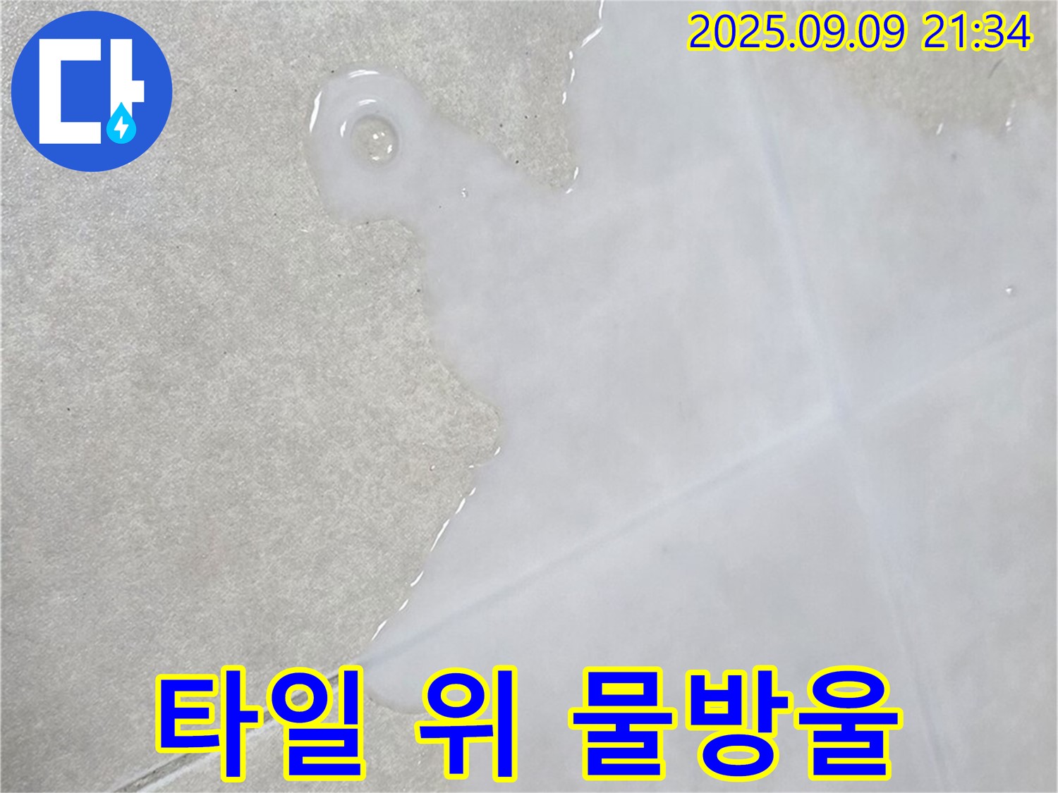 옥정동 율정마을 아파트 타일 위 물방울 - 고객 만족 최우선