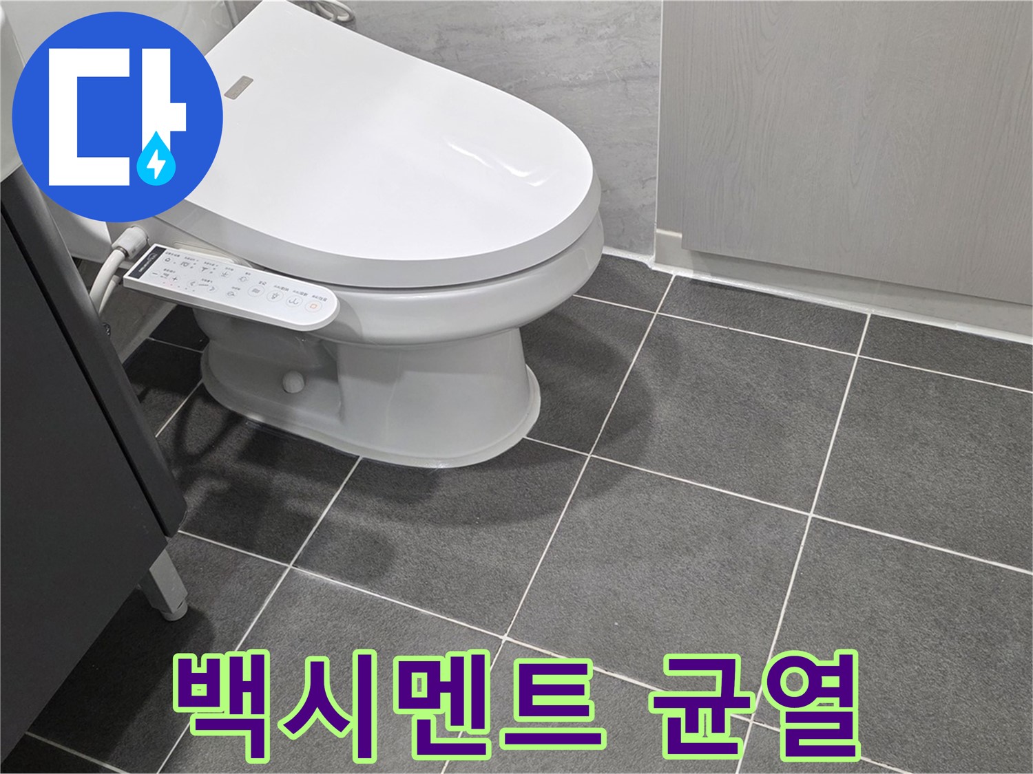 파주시 동패동 누수 - 변기 하부 백시멘트 균열 상태 확인
