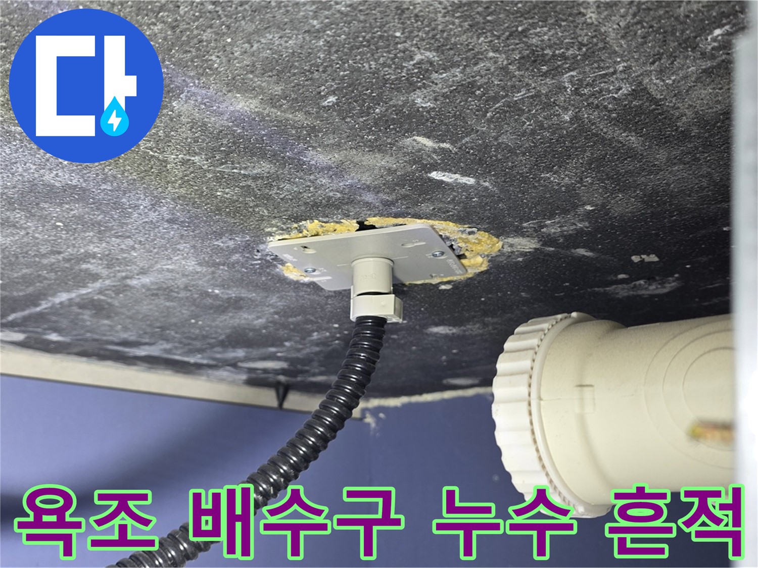 파주시 동패동 욕조 누수 - 배수구 주변의 누수 흔적을 확인하고 문제 원인 분석
