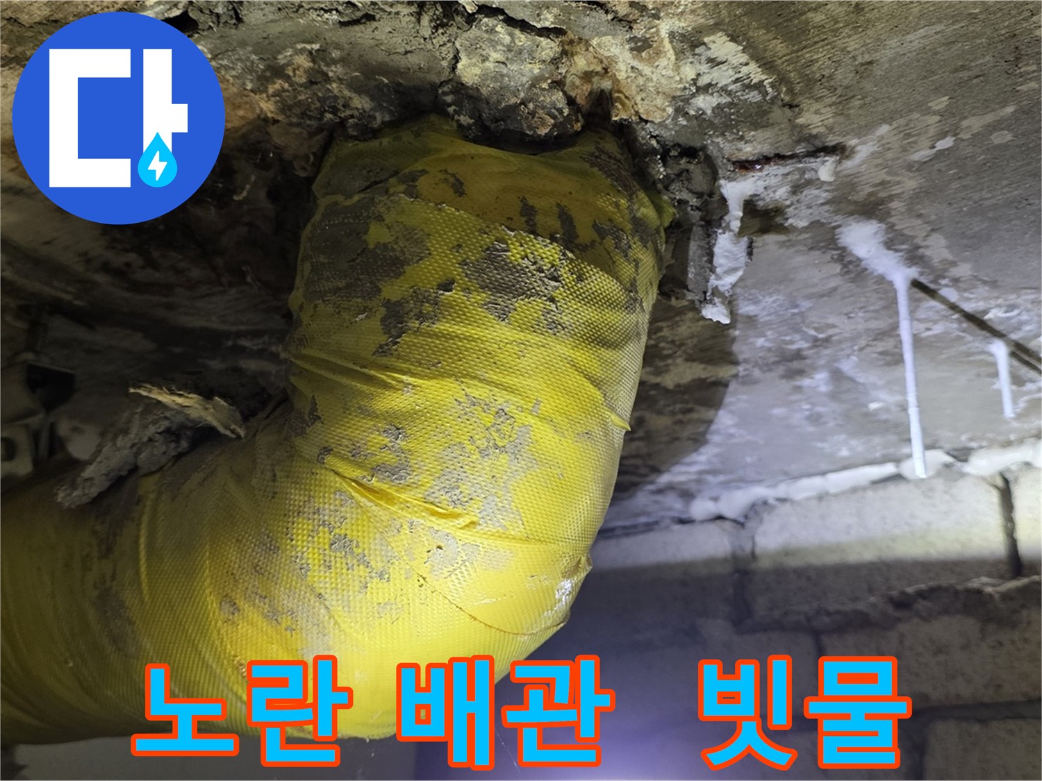 장마철 누수 악몽 - 새절역 현대아파트 누수, 노란 배관과 빗물의 합작, 긴급 방문! 완벽 차단!